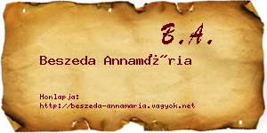 Beszeda Annamária névjegykártya